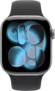 Умные часы Apple Watch Series 11 46 мм (алюминиевый корпус, космический серый/черный, спортивный силиконовый ремешок M/L) фото 2