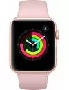 Умные часы Apple Watch Series 3 38mm Gold Aluminum Case with Pink Sand Sport Band (MQKW2) фото 2