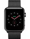 Умные часы Apple Watch Series 3 42mm Space Black Stainless Steel Case with Space Black Milanese Loop (MR1V2) фото 2
