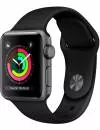 Умные часы Apple Watch Series 3 38mm Space Gray Aluminum Case with Black Sport Band (MTF02) фото