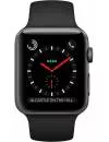 Умные часы Apple Watch Series 3 LTE 42mm Space Black Stainless Steel Case with Black Sport Band (MQM02) icon 2