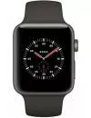 Умные часы Apple Watch Series 3 LTE 42mm Gray Ceramic Case with Gray/Black Sport Band (MQM62) icon 2