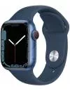 Умные часы Apple Watch Series 7 LTE 41 мм (алюминий синий/синий омут спортивный) фото
