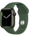 Умные часы Apple Watch Series 7 LTE 41 мм (алюминий зеленый/зеленый клевер спортивный) фото