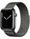 Умные часы Apple Watch Series 7 LTE 41 мм (сталь графитовый/миланский черный) фото