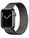 Умные часы Apple Watch Series 7 LTE 45 мм (сталь графитовый/миланский черный) icon