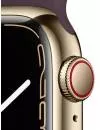 Умные часы Apple Watch Series 7 LTE 45 мм (сталь золото/темная вишня спортивный) фото 3