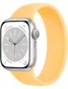 Умные часы Apple Watch Series 8 41 мм (алюминиевый корпус, серебристый/солнечное сияние, силиконовый ремешок) фото