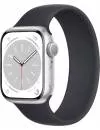 Умные часы Apple Watch Series 8 41 мм (алюминиевый корпус, серебристый/темно-серый, силиконовый ремешок) фото