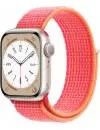 Умные часы Apple Watch Series 8 41 мм (алюминиевый корпус, звездный свет/красный, нейлоновый ремешок) фото