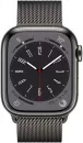 Умные часы Apple Watch Series 8 41 мм (корпус из нержавеющей стали, графитовый/графитовый, миланский сетчатый браслет) фото 2