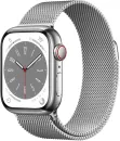 Умные часы Apple Watch Series 8 41 мм (корпус из нержавеющей стали, серебристый/серебристый, миланский сетчатый браслет) icon