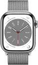 Умные часы Apple Watch Series 8 41 мм (корпус из нержавеющей стали, серебристый/серебристый, миланский сетчатый браслет) фото 2