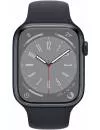 Смарт-часы Apple Watch Series 8 45 мм (алюминиевый корпус, полуночный/полуночный, спортивный силиконовый ремешок) фото 2