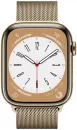 Умные часы Apple Watch Series 8 45 мм (корпус из нержавеющей стали, золотистый/золотистый, миланский сетчатый браслет) фото 2