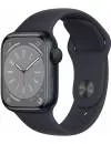 Умные часы Apple Watch Series 8 LTE 41 мм (алюминиевый корпус, полуночный/полуночный, спортивный силиконовый ремешок) фото