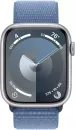 Умные часы Apple Watch Series 9 41 мм (алюминиевый корпус, серебристый/зимний синий, нейлоновый ремешок) фото 2