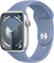 Умные часы Apple Watch Series 9 41 мм (алюминиевый корпус, серебристый/зимний синий, спортивный силиконовый ремешок S/M) icon