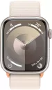 Умные часы Apple Watch Series 9 41 мм (алюминиевый корпус, звездный свет/звездный свет, нейлоновый ремешок) фото 2