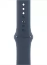 Умные часы Apple Watch Series 9 45 мм (алюминиевый корпус, серебристый/грозовой синий, спортивный силиконовый ремешок M/L) фото 3