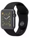 Смарт-часы Apple Watch Sport 38mm Space Gray with Black Sport Band (MJ2X2) фото