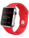 Умные часы Apple Watch Sport 42mm Silver with Red Sport Band (MLLE2) icon
