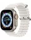Умные часы Apple Watch Ultra LTE 49 мм (титановый корпус, титановый/белый, ремешок из эластомера) фото