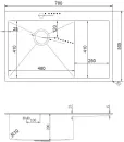 Кухонная мойка Arfeka AF 780*505 L Satin icon 3