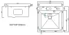 Кухонная мойка Arfeka Eco AR 500*500 Pop-Up Satin Decor фото 3