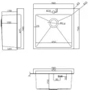 Кухонная мойка Arfeka Eco AR 500*500 Satin icon 6