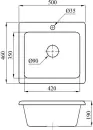 Кухонная мойка AV Engineering Solo AV500460SBKA icon 2