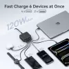 Сетевое зарядное Baseus EnerFill FH21 Desktop Charging Station 4C+2U 120W (черный) фото 4