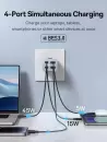 Сетевое зарядное Baseus GaN6 Pro Fast Charger 2C+2U 65W P10162701313-00 (голубой) фото 4