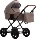 Детская универсальная коляска Bebetto Aquarius Pro 2 в 1 (04, темно-бежевая кожа) icon