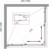 Душевой уголок Belbagno UNIQUE-A-2-85/100-C-Cr фото 7