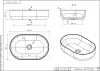 Умывальник Belux Турин 560 Овал (белый матовый/Solid Surface) фото 5