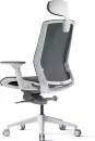 Офисное кресло Bestuhl J15 (рама белая, темно-серый) с подголовником фото 3