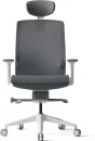 Офисное кресло Bestuhl J15 (рама белая, темно-серый) с подголовником фото 5