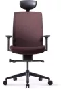 Офисное кресло Bestuhl J1 (рама черная, коричневый) с подголовником фото 2