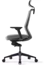 Офисное кресло Bestuhl J1 (рама черная, серый) с подголовником фото 2
