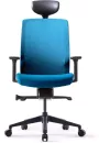 Офисное кресло Bestuhl J1 (рама черная, синий) с подголовником фото 2