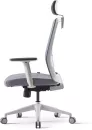 Офисное кресло Bestuhl S30 (рама белая, серый) с подголовником фото 2