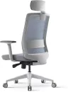 Офисное кресло Bestuhl S30 (рама белая, серый) с подголовником фото 3