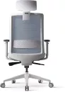 Офисное кресло Bestuhl S30 (рама белая, серый) с подголовником фото 4