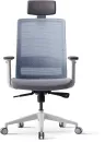 Офисное кресло Bestuhl S30 (рама белая, серый) с подголовником фото 5