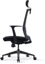 Офисное кресло Bestuhl S30 (рама черная, черный/красный) с подголовником фото 2