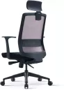 Офисное кресло Bestuhl S30 (рама черная, черный/красный) с подголовником фото 3