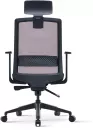 Офисное кресло Bestuhl S30 (рама черная, черный/красный) с подголовником фото 4