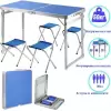 Кемпинговый стол со стульями Bison A-4-60*120-BL фото 4
