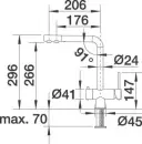 Смеситель Blanco Fontas (темная скала) icon 2